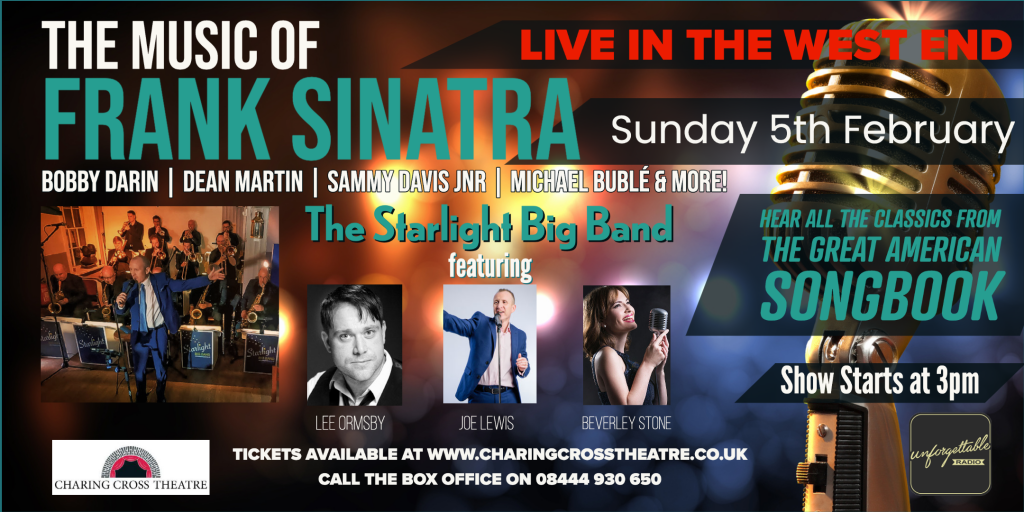 The Starlight Big Band perform at the Charing Cross Theatre on Sunday 5th Feb 2023. Book Now